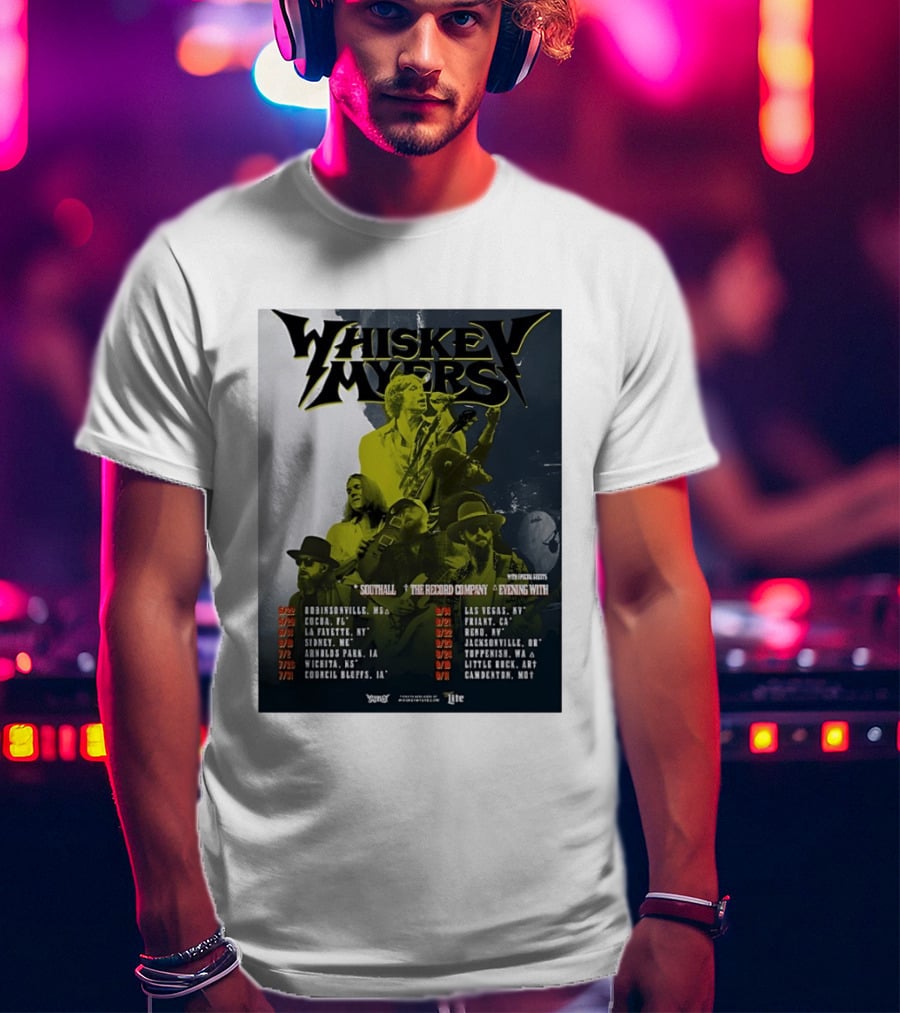 Whiskey Myers 2026 Tour North America Dates With Southall And The Record Company T-Shirt