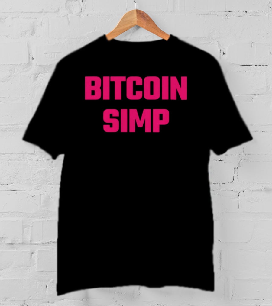 Bitcoin Simp Pink Block Letters T-Shirt