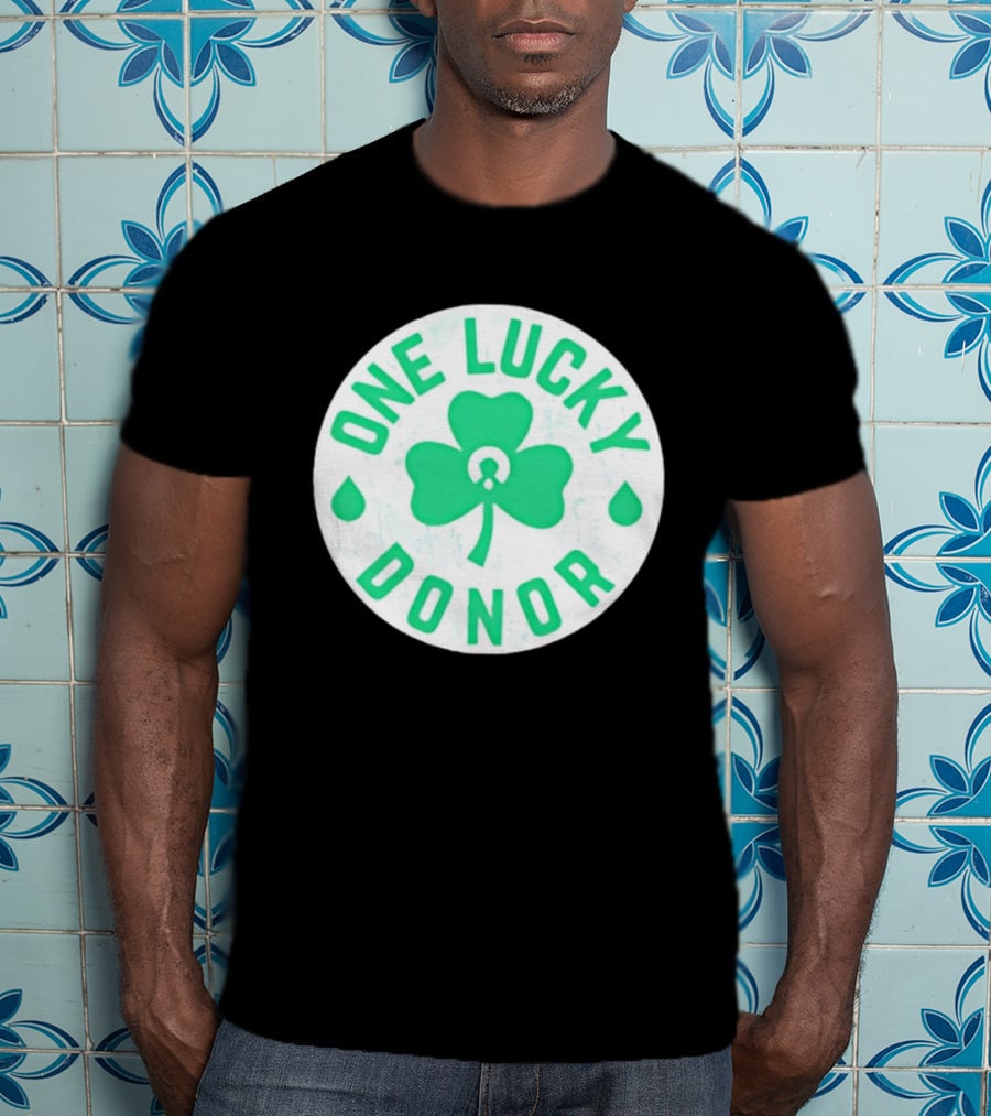 One Lucky Donor Clover Leaf Saint Patrick's Day T-Shirt