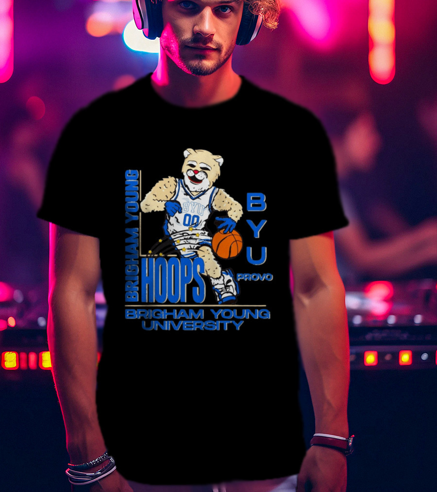 Brigham Young University Hoops BYU Provo Basketball Bear T-Shirt