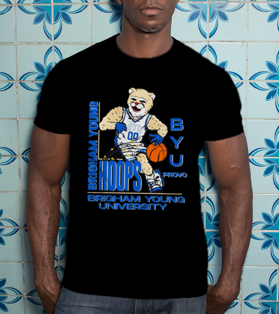 Brigham Young University Hoops BYU Provo Basketball Bear T-Shirt