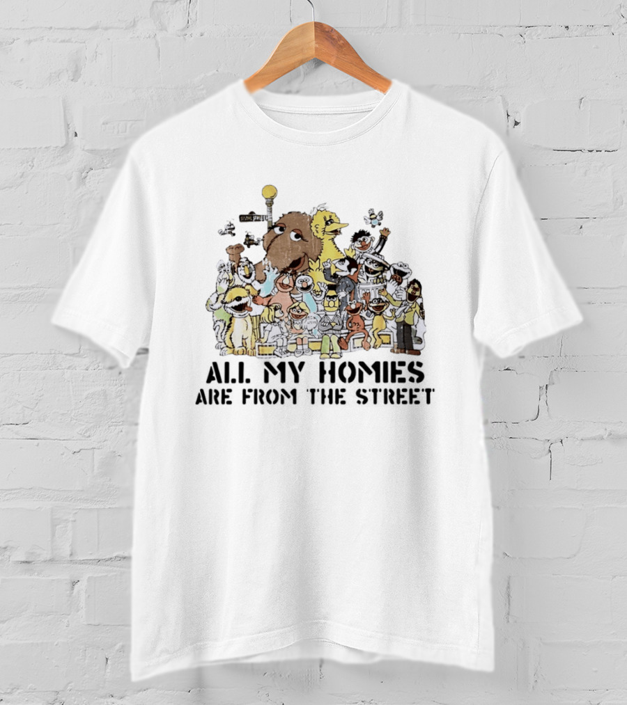 Sesame Street Homies Characters Group T-Shirt