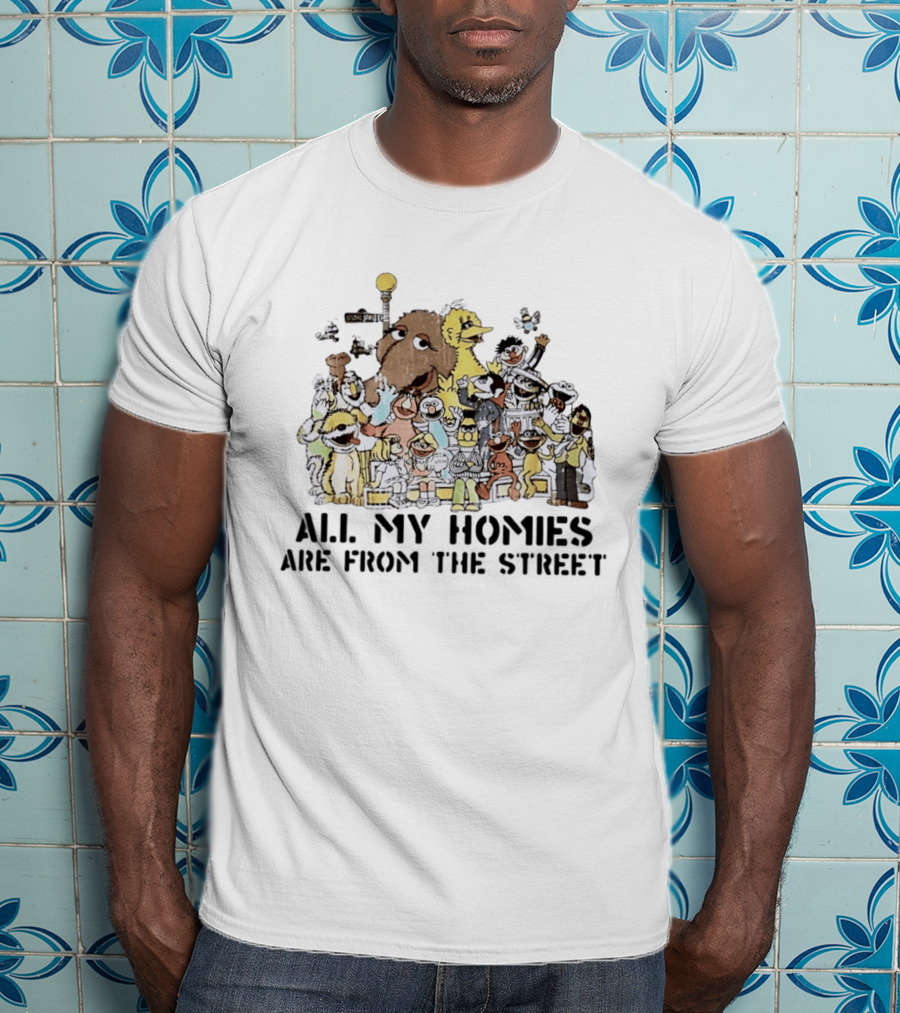 Sesame Street Homies Characters Group T-Shirt
