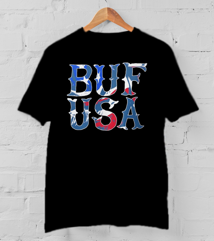 BUF USA American Flag Colors Buffalo Bills T-Shirt