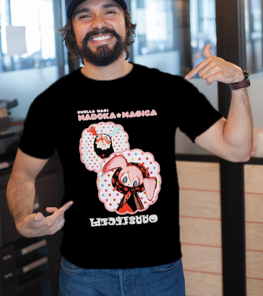 Puella Magi Madoka Magica Cute Kawaii Kyubey Quilt T-Shirt