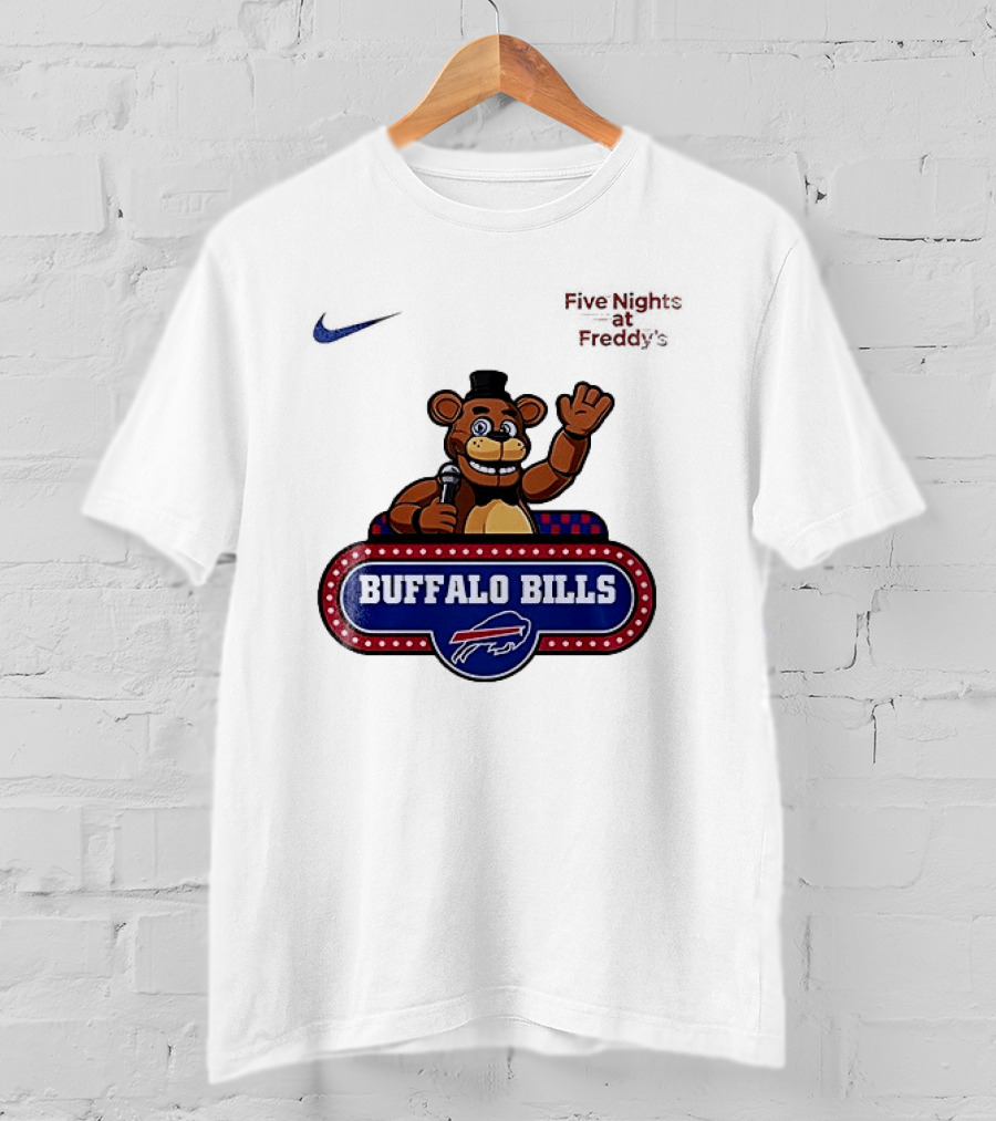 Buffalo Bills Five Nights At Freddy's Freddy Fazbear Collaboration T-Shirt