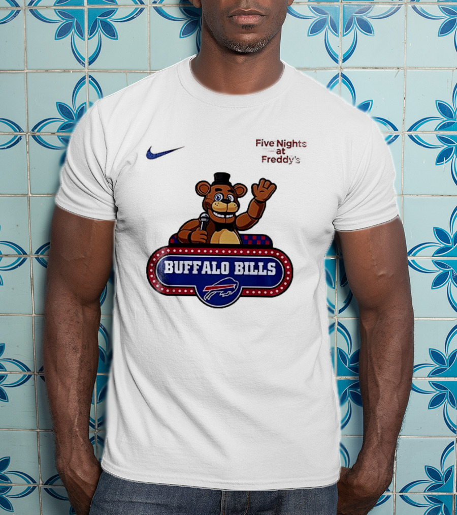 Buffalo Bills Five Nights At Freddy's Freddy Fazbear Collaboration T-Shirt