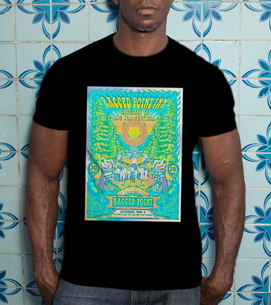 Ragged Point Inn Gateway To Big Sur Festival BBQ Pie Live Music Big Sur CA May 2 2026 T-Shirt