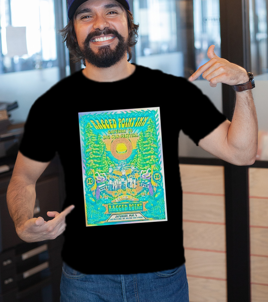 Ragged Point Inn Gateway To Big Sur Festival BBQ Pie Live Music Big Sur CA May 2 2026 T-Shirt