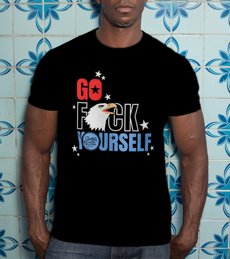 Go Fck Yourself Eagle Star Patriotic Humor T-Shirt
