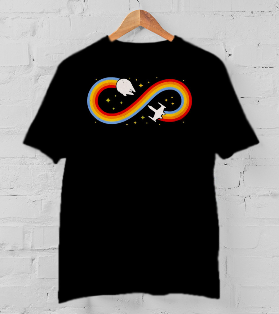 Endless Rainbow Infinity Space Journey T-Shirt