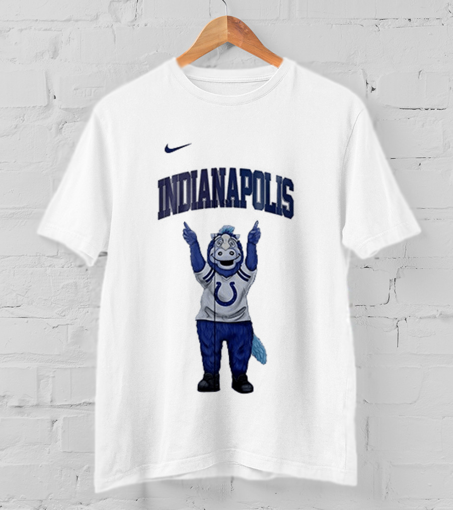 Indianapolis Colts Mascot Blue Celebrating Teacher Appreciation Month T-Shirt