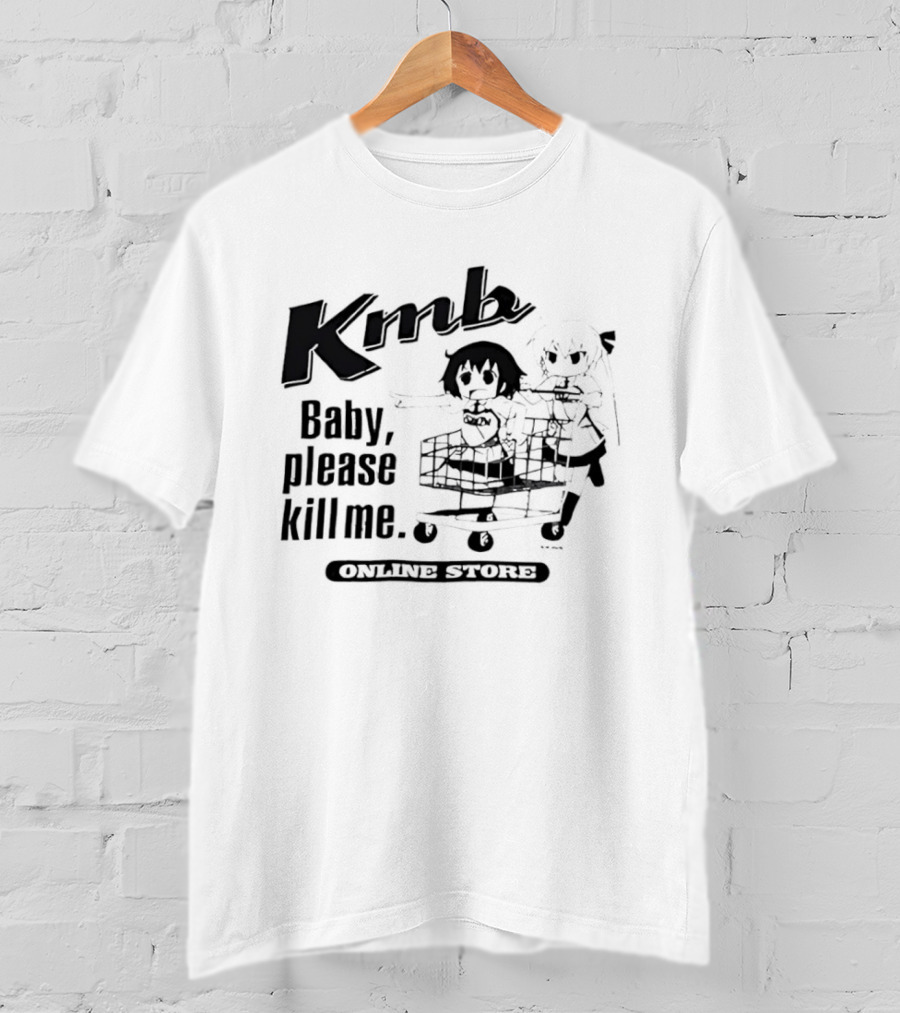 KMB Baby Please Kill Me Anime Cart Character Stylized Fun T-Shirt