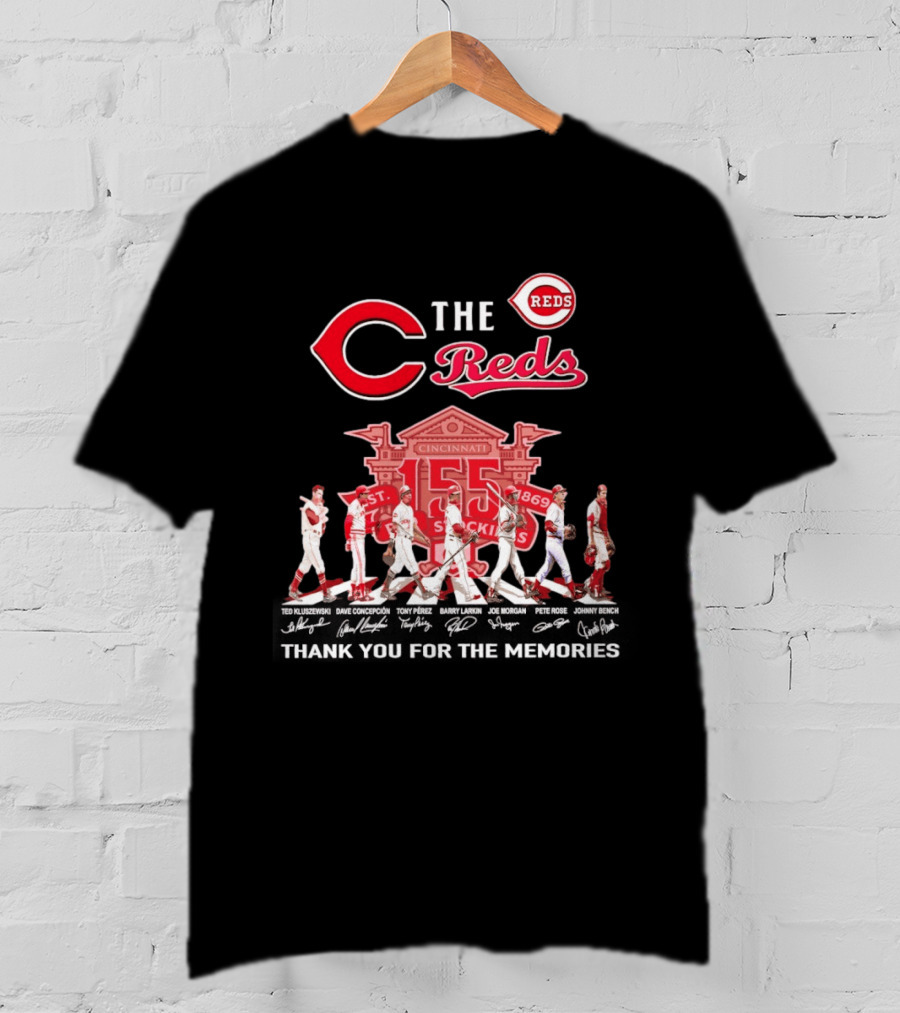 Cincinnati Reds Abbey Road 150th Anniversary Thank You For The Memories T-Shirt