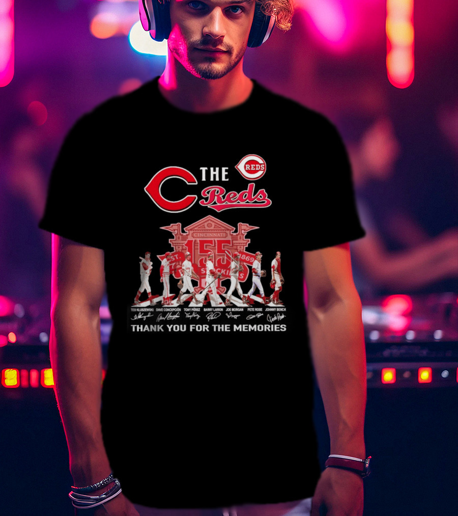 Cincinnati Reds Abbey Road 150th Anniversary Thank You For The Memories T-Shirt