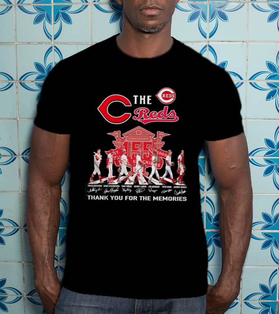 Cincinnati Reds Abbey Road 150th Anniversary Thank You For The Memories T-Shirt
