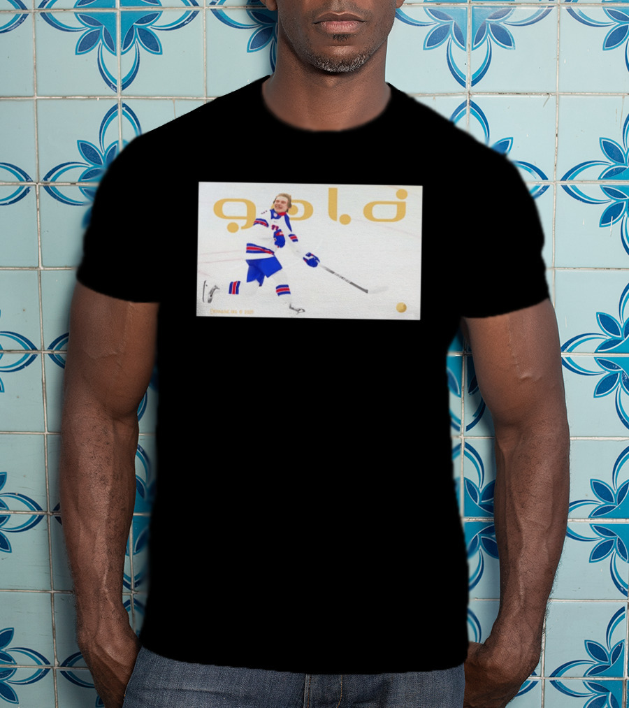 USA Hockey Jack Hughes Gold Medal 2026 Team Celebration T-Shirt