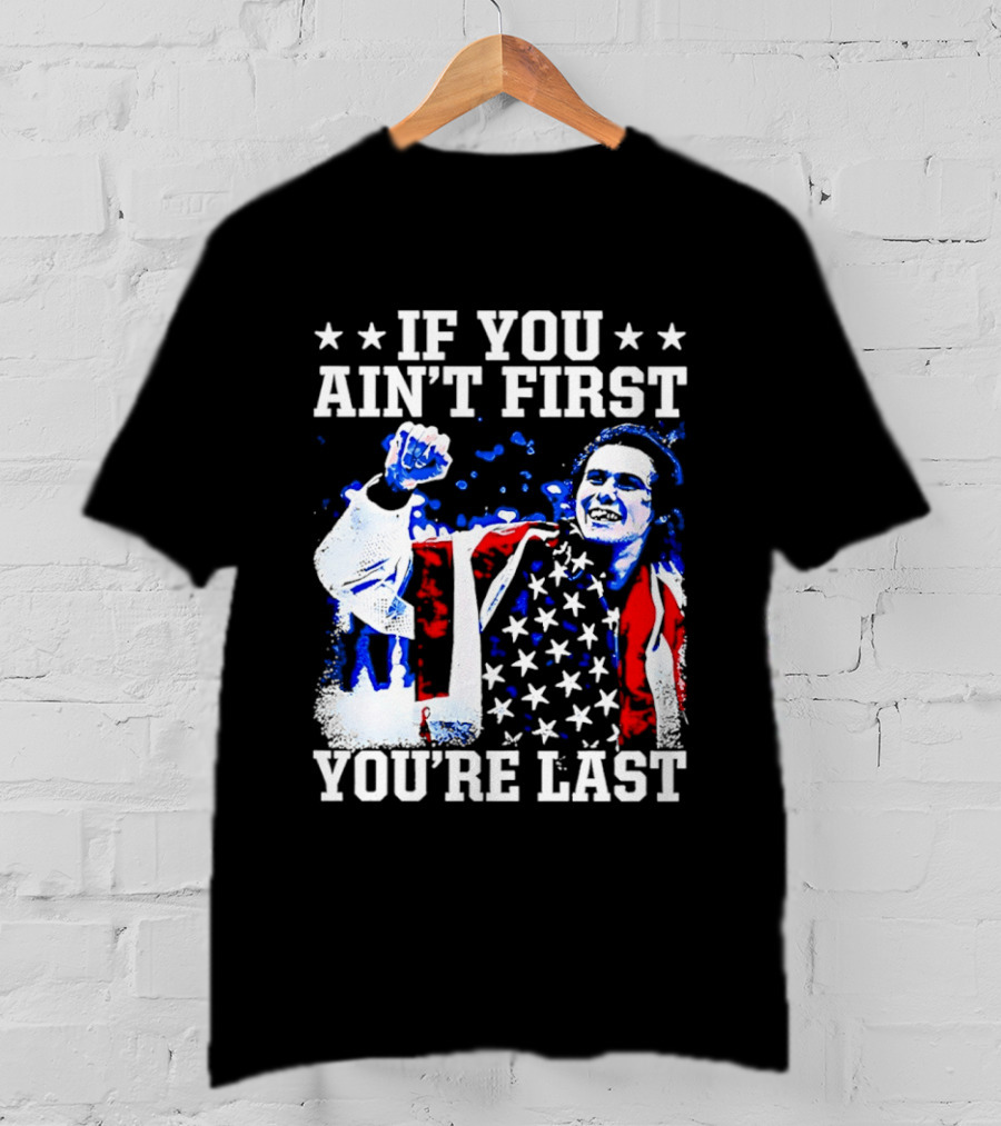 Jack Hughes If You Ain't First You're Last 2026 Winter Olympics USA Flag Victory T-Shirt
