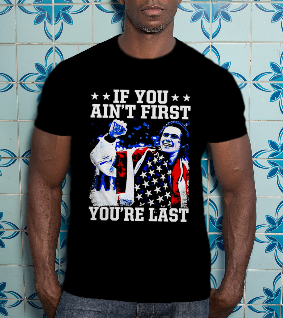 Jack Hughes If You Ain't First You're Last 2026 Winter Olympics USA Flag Victory T-Shirt