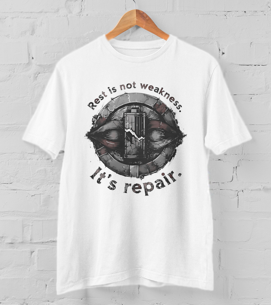 Rest Is Not Weakness It's Repair Empowerment Motivational Message T-Shirt