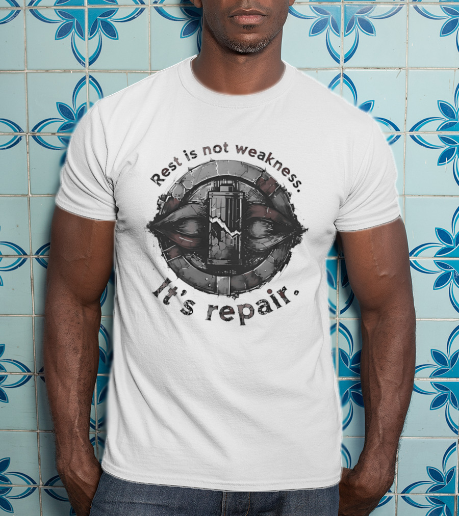 Rest Is Not Weakness It's Repair Empowerment Motivational Message T-Shirt