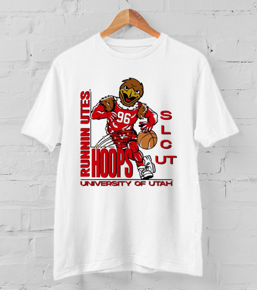 Runnin Utes Hoops SLcut University Of Utah Basketball Bird T-Shirt