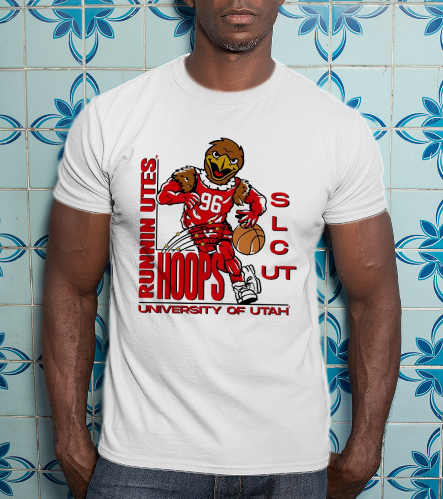 Runnin Utes Hoops SLcut University Of Utah Basketball Bird T-Shirt