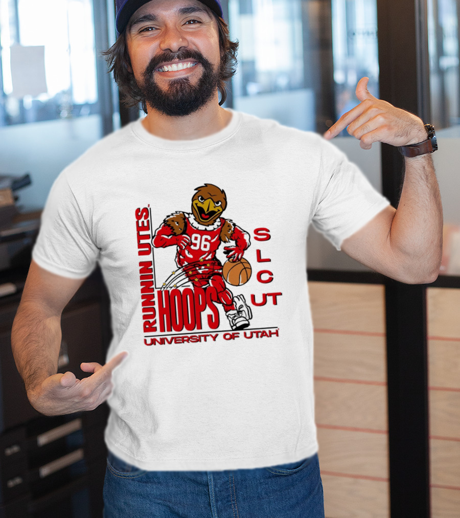 Runnin Utes Hoops SLcut University Of Utah Basketball Bird T-Shirt