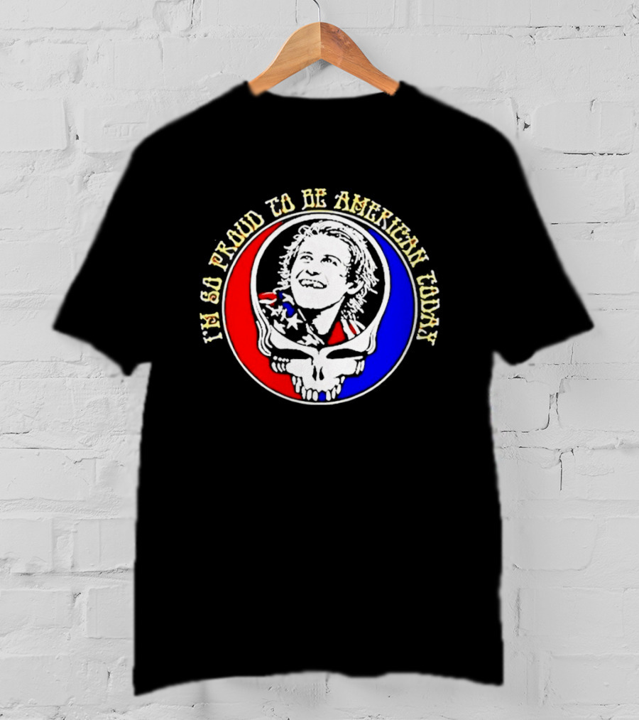 Us Hockey Team Grateful Dead Stealie It's So Proud To Be American Today Jack Hughes American Hero 2026 Winter Olympic Hockey T-Shirt