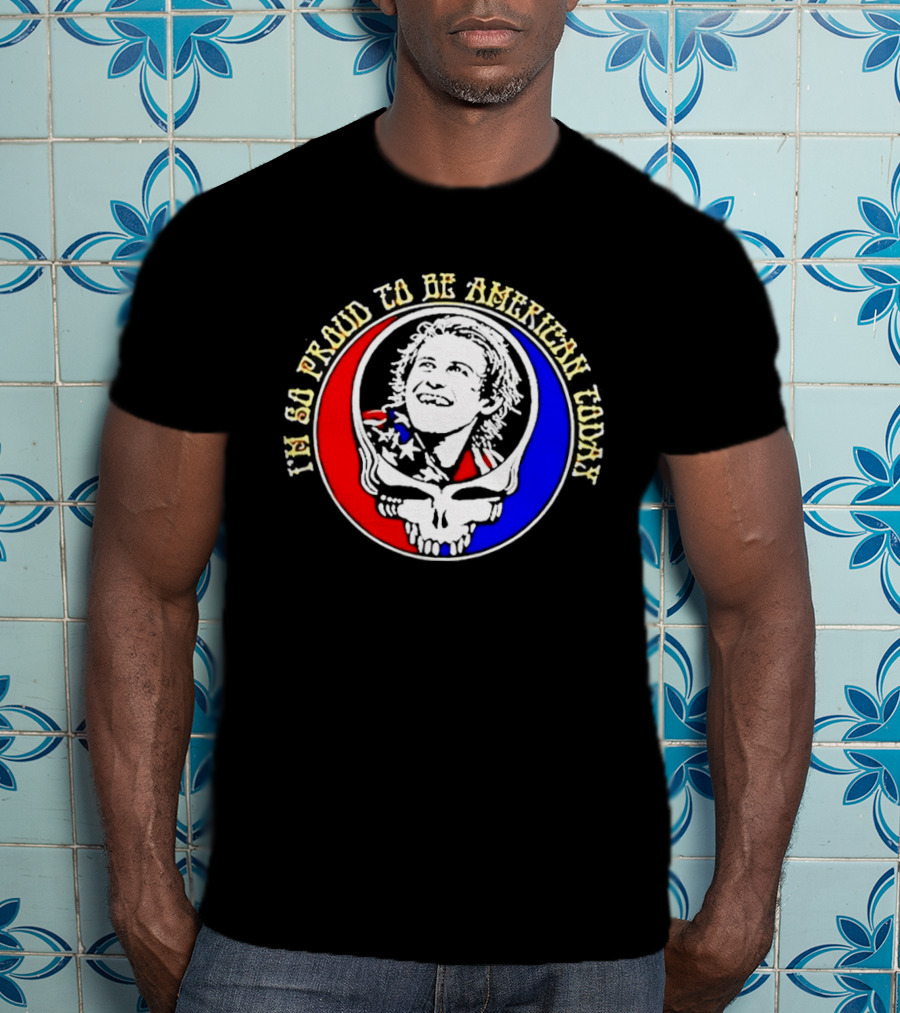 Us Hockey Team Grateful Dead Stealie It's So Proud To Be American Today Jack Hughes American Hero 2026 Winter Olympic Hockey T-Shirt