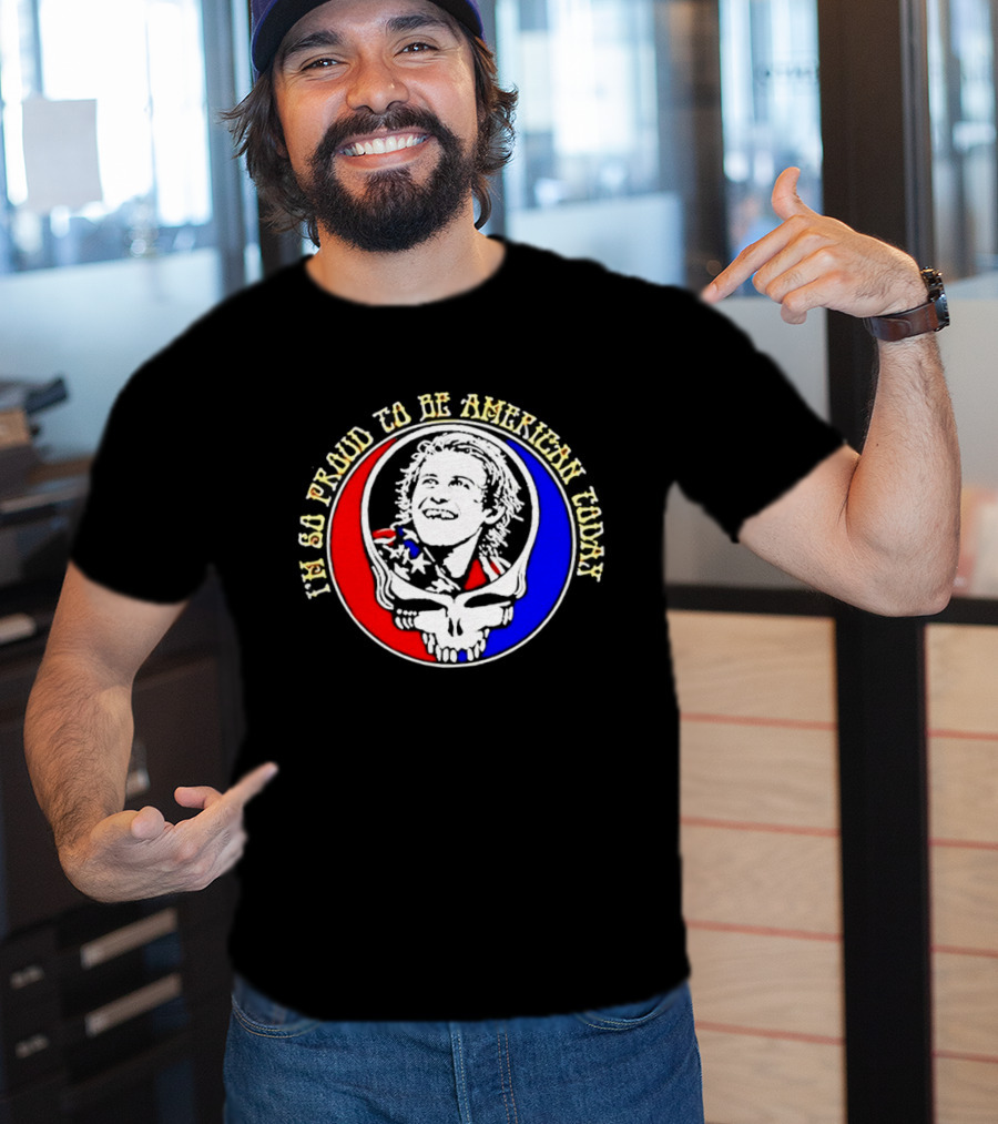 Us Hockey Team Grateful Dead Stealie It's So Proud To Be American Today Jack Hughes American Hero 2026 Winter Olympic Hockey T-Shirt