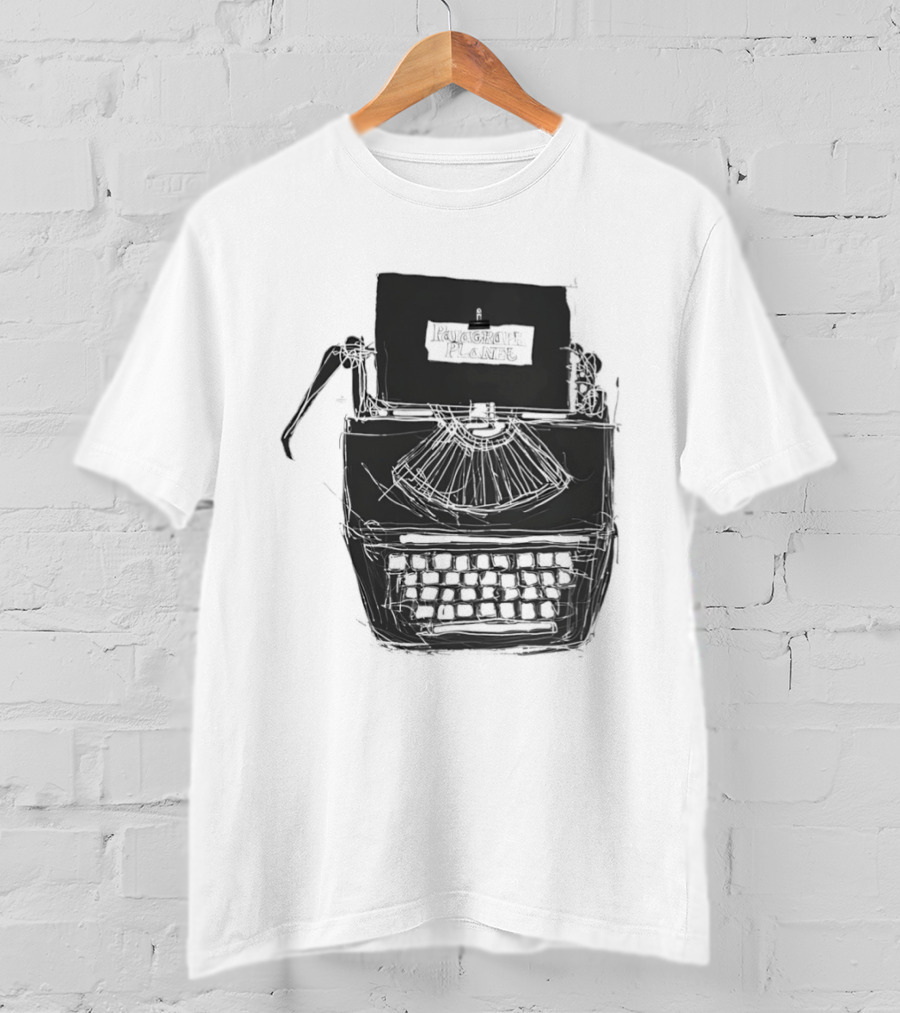 Typewriter Paragraph Planet Book Lovers Novelists Retro Writer Aesthetic T-Shirt