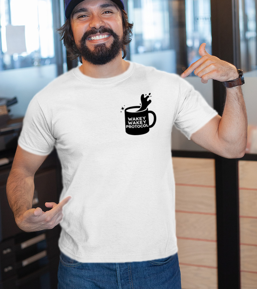 Wakey Wakey Protocol Coffee Spill Cup T-Shirt