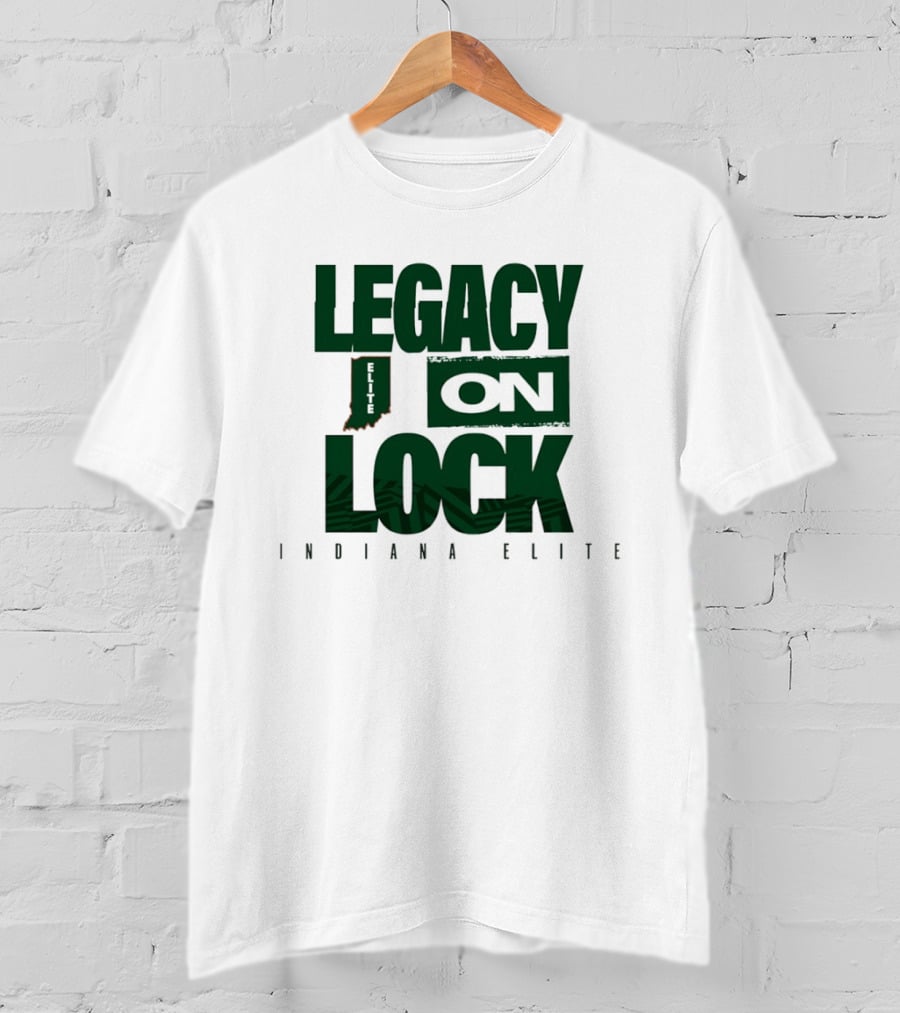 Legacy On Lock Indiana Elite Basketball State Pride T-Shirt