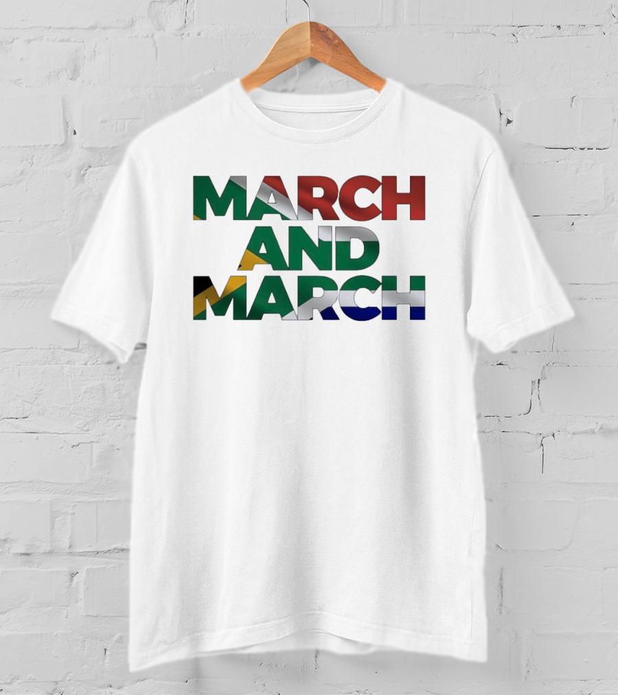 March And March South African Flag T-Shirt