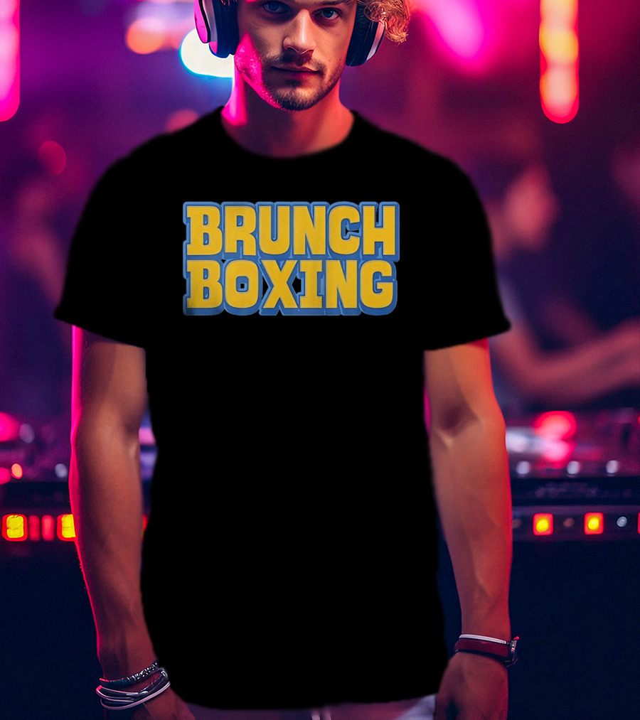 Brunch Boxing Bold Yellow And Blue T-Shirt