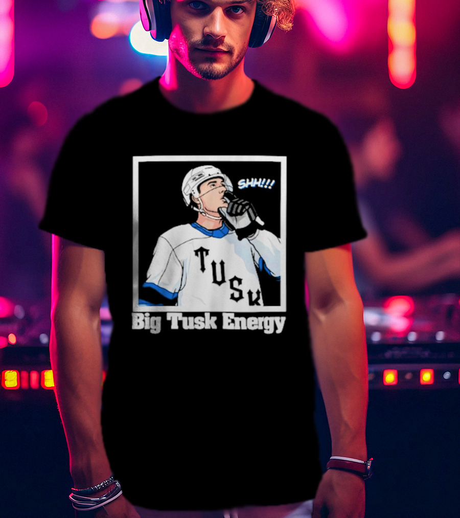 Big Tusk Energy Sip Hockey Tusk Player T-Shirt