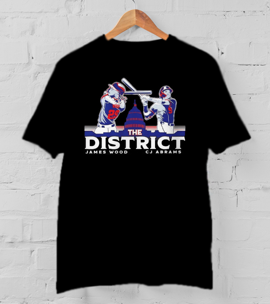 The District James Wood 29 CJ Abrams 5 Baseball Capitol Building T-Shirt