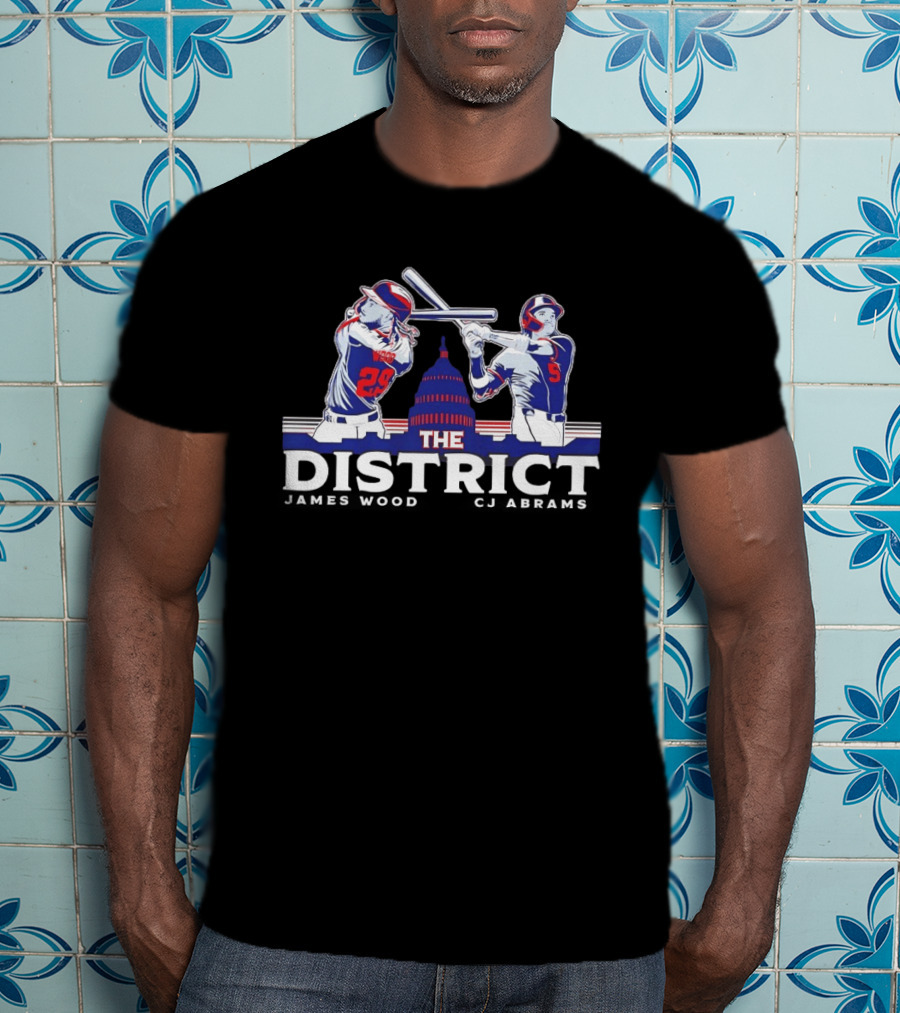 The District James Wood 29 CJ Abrams 5 Baseball Capitol Building T-Shirt