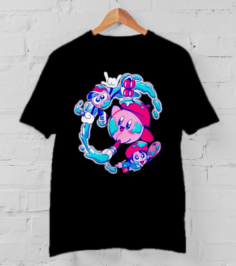 Paintbrush Pals Kirby Gooey Adeleine Art Adventure T-Shirt