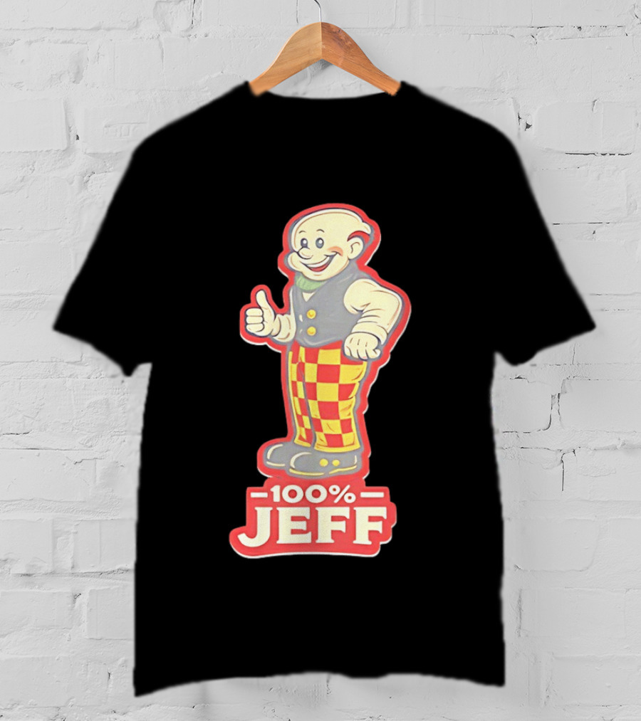 100 Percent Jeff Thumbs Up Character Checker Pants T-Shirt