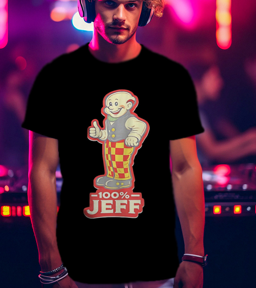100 Percent Jeff Thumbs Up Character Checker Pants T-Shirt