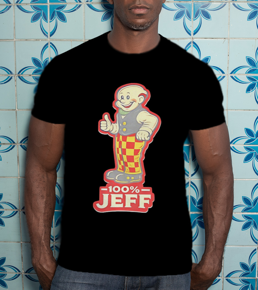 100 Percent Jeff Thumbs Up Character Checker Pants T-Shirt