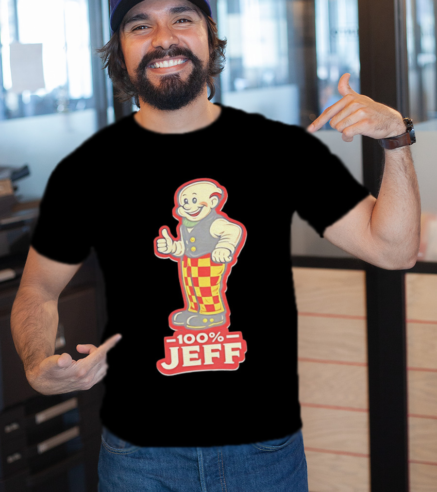 100 Percent Jeff Thumbs Up Character Checker Pants T-Shirt