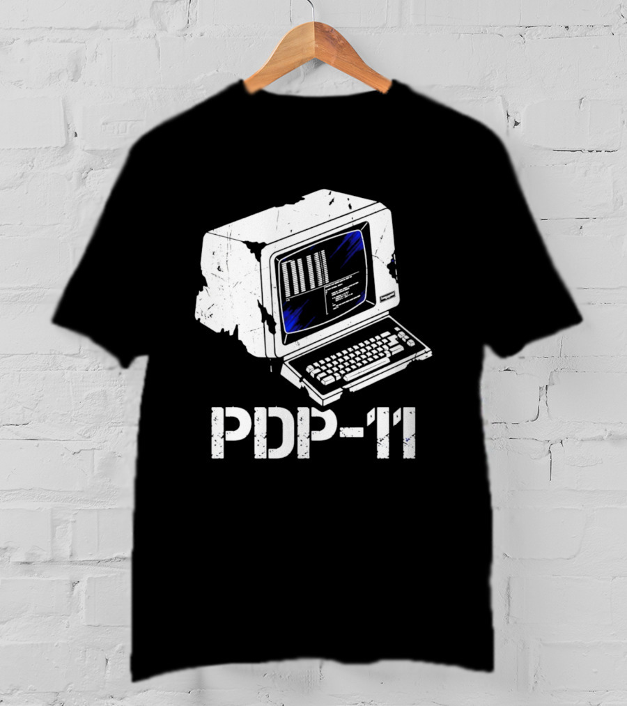 PDP 11 Vintage Computer Terminal Retro Distressed T-Shirt