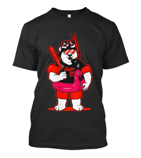 Pete Alonso 25 Polar Bear Flamingo Float New York Mets Cartoon T-Shirt