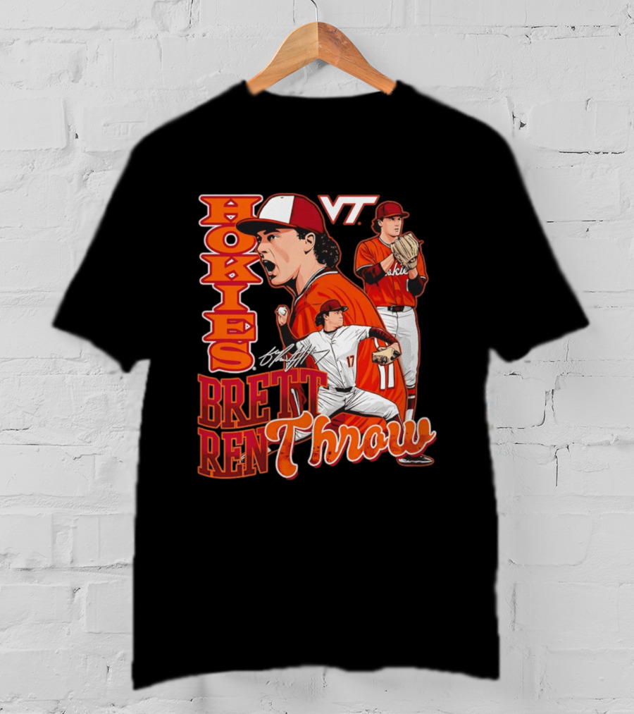 Hokies Brett Renfrow VT Baseball Brett Renthrow T-Shirt