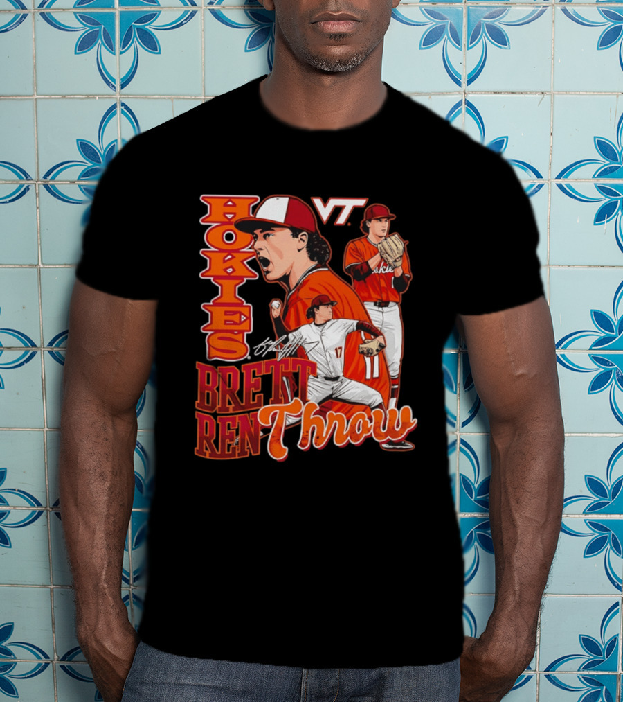 Hokies Brett Renfrow VT Baseball Brett Renthrow T-Shirt