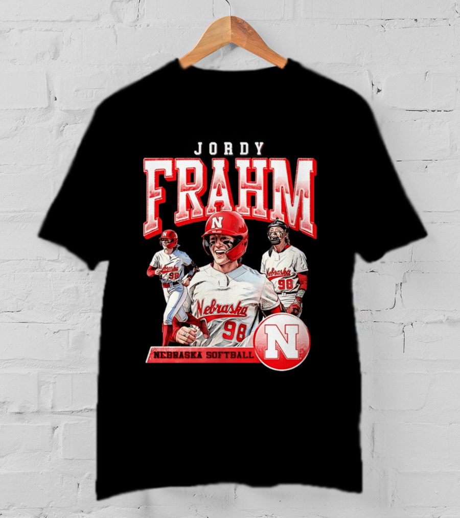 Jordy Frahm Nebraska Softball 98 Player Vintage 90s T-Shirt