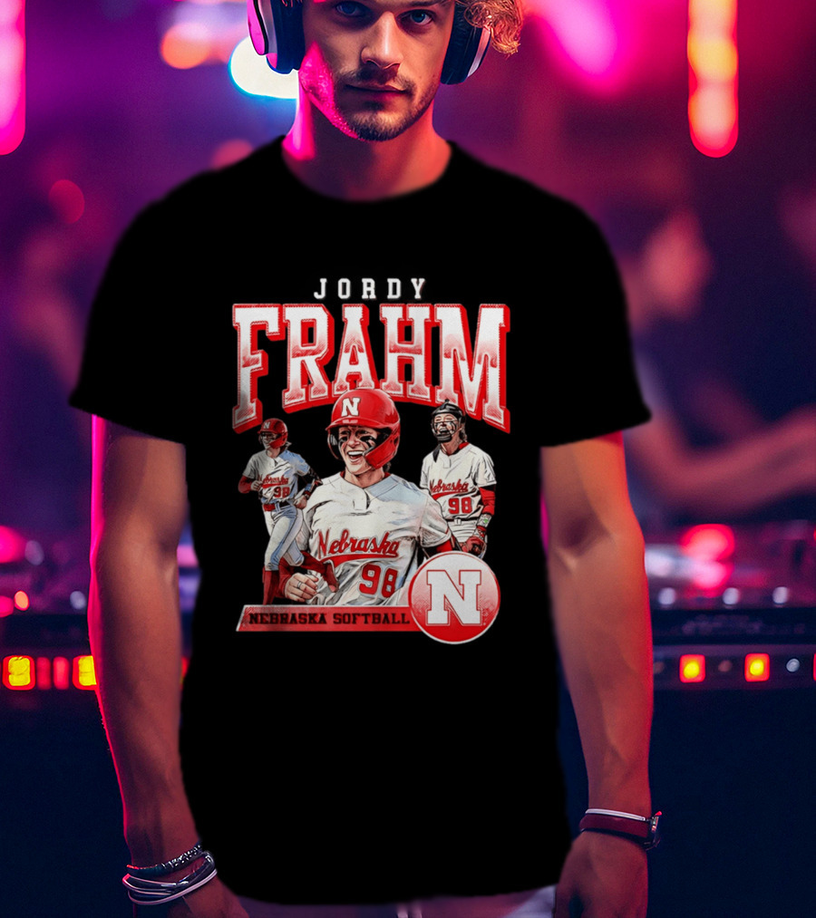 Jordy Frahm Nebraska Softball 98 Player Vintage 90s T-Shirt